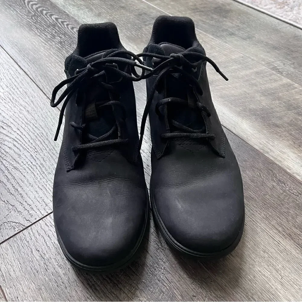 Caterpillar Men’s Leather Chukka Boots Black Size 12 Cat Shoes